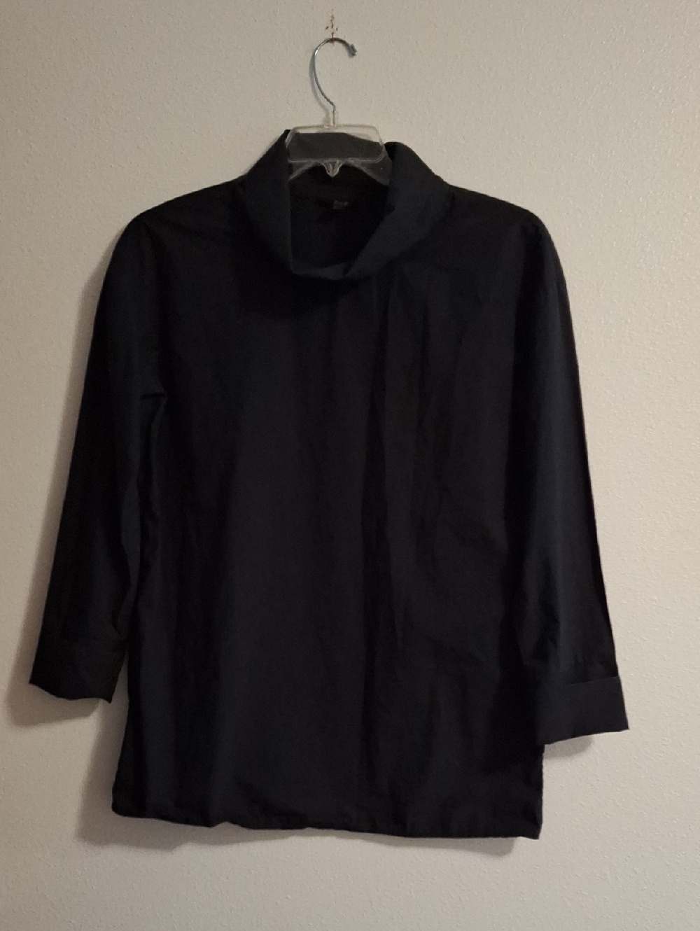 COS Black Long Sleeve Top with Turtleneck Size 8 100% Cotton